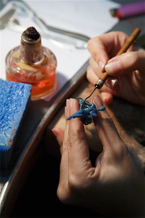 Close-up of Jewelry Maker Molding Wax Stock Photo - Rights-Managed, Code: 700-02071124