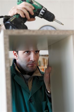 electric drill industry - Carpenter in Workshop Stock Photo - Rights-Managed, Code: 700-02071121