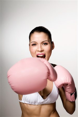 female boxing poses - Portrait of Boxer Stock Photo - Rights-Managed, Code: 700-02071366