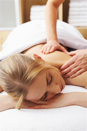 Woman Getting Massage Foto de stock - Con derechos protegidos, Código: 700-02071800