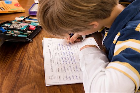 Boy in Classroom Doing Work Stock Photo - Rights-Managed, Code: 700-02080300