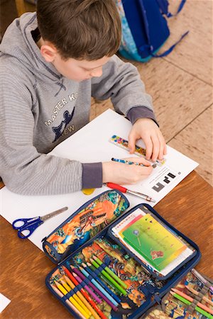 drawing (visual aid) - Boy in Classroom Stock Photo - Rights-Managed, Code: 700-02080320