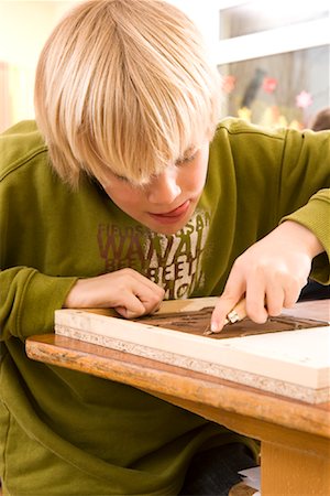 Boy in Classroom Stock Photo - Rights-Managed, Code: 700-02080337