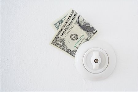 electric current - Light Switch and American Dollar Stock Photo - Rights-Managed, Code: 700-02080391