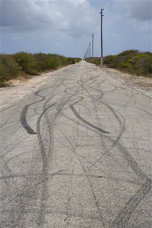 Skid Marks, Lima, Bonaire, Netherlands Antilles Stock Photo - Rights-Managed, Code: 700-02080417