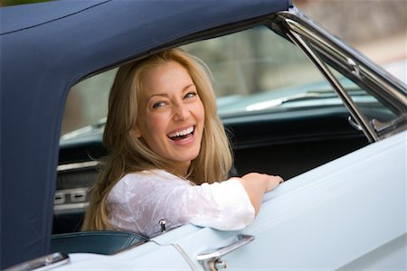 Woman in Ford Mustang, Newport Beach, California, USA Stock Photo - Rights-Managed, Code: 700-02081916