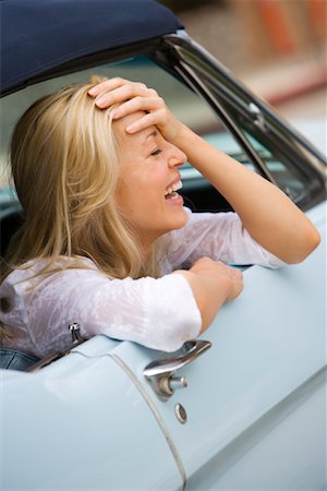 Woman in Ford Mustang, Newport Beach, California, USA Stock Photo - Rights-Managed, Code: 700-02081918