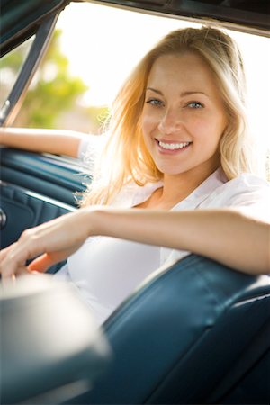 ford mustang - Woman in Car, Newport Beach, California, USA Fotografie stock - Rights-Managed, Codice: 700-02081921