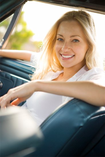 Woman in Car, Newport Beach, California, USA Stock Photo - Premium Rights-Managed, Artist: Ty Milford, Image code: 700-02081921