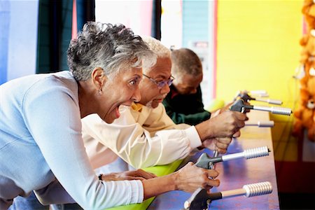 Seniors at Amusement Park, Santa Monica Pier, Santa Monica, California, USA Stock Photo - Rights-Managed, Code: 700-02081967