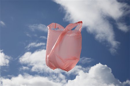 Plastic Bag Floating in the Air Foto de stock - Con derechos protegidos, Código: 700-02082064