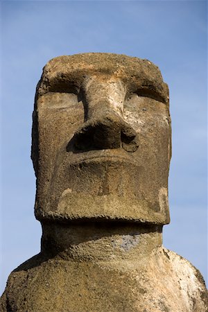 Moai, Tongariki Beach, Easter Island, Chile Foto de stock - Con derechos protegidos, Código: 700-02128857