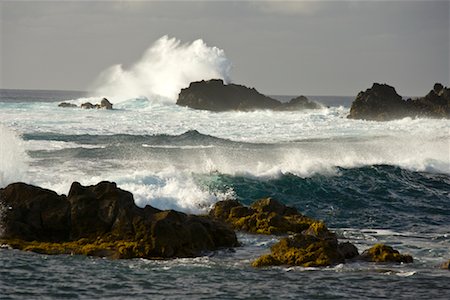 photography rocky islands mist - Waves, Easter Island, Chile Stock Photo - Rights-Managed, Code: 700-02128896