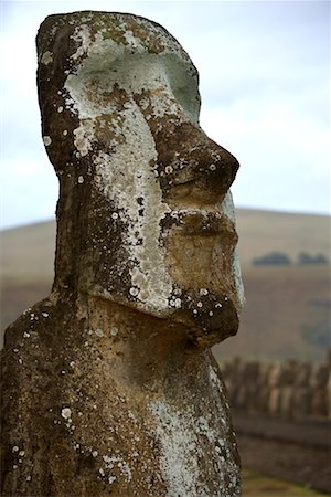 Moai, Einzahl Beach, Osterinsel, Chile Stockbilder - Lizenzpflichtiges, Bildnummer: 700-02128890