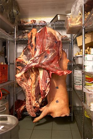 Viande biologique en Meat Locker Photographie de stock - Rights-Managed, Code: 700-02129062