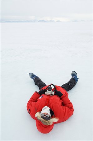 ross dependency - Woman on the Ross Ice Shelf, Ross Sea, Ross Island, McMurdo Sound, Ross Dependency, Antarctica Stock Photo - Rights-Managed, Code: 700-02121076