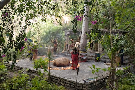 fire torch - Prehistoric Mayan Harvest Ceremony, Mexico Stock Photo - Rights-Managed, Code: 700-02121237