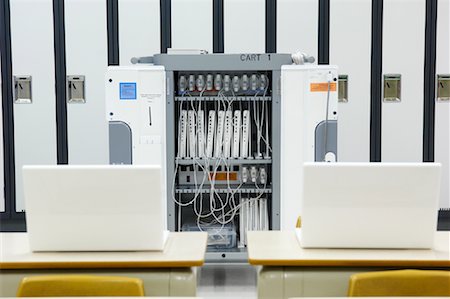 plug in - Laptop Cart in Front of School Lockers Stock Photo - Rights-Managed, Code: 700-02121502