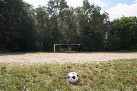 football field nobody - Soccer Ball on Field, Hamburg, Germany Stock Photo - Rights-Managed, Code: 700-02130494