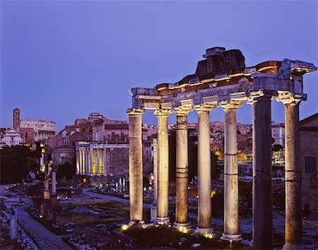 famous ancient roman landmarks - Roman Forum, Rome, Italy Stock Photo - Rights-Managed, Code: 700-02130555