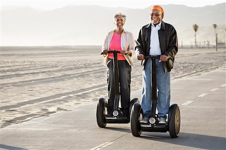 photos of african american senior males - Couple on Segways, Santa Monica Pier, Santa Monica, California, USA Stock Photo - Rights-Managed, Code: 700-02156950