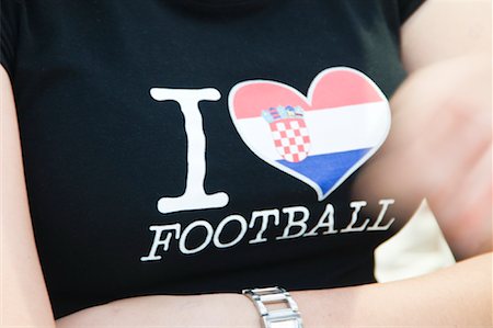 Close-up of Croatian Football Fan Salzburg, Salzburger Land, Austria Stock Photo - Rights-Managed, Code: 700-02159122