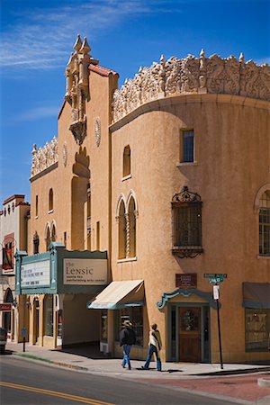 santa fe new mexico tourism - Lensic Theater, Santa Fe, New Mexico, USA Stock Photo - Rights-Managed, Code: 700-02175673