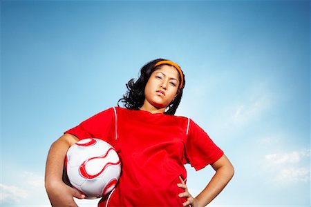 soccer player holding ball - Soccer Player Stock Photo - Rights-Managed, Code: 700-02175764