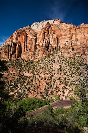 steep hill - Road in Zion National Park, Utah, USA Stock Photo - Rights-Managed, Code: 700-02175760