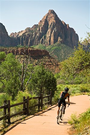 Bicycling at Zion National Park, Utah, USA Stock Photo - Rights-Managed, Code: 700-02175799