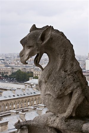 Gargoyle, Notre Dame Cathedral, Paris, France Stock Photo - Rights-Managed, Code: 700-02176089