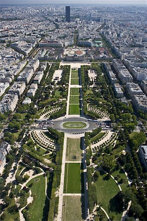 paris france overview of city - Champ de Mars, Paris, France Stock Photo - Rights-Managed, Code: 700-02176093