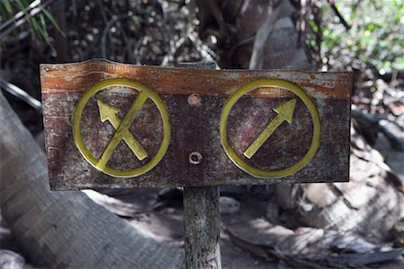 encrucijada - Direction Sign in Forest, Tulum, Mexico Foto de stock - Con derechos protegidos, Código: 700-02198241