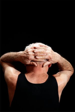 Back of Man with Hands on Head Stock Photo - Rights-Managed, Code: 700-02199908