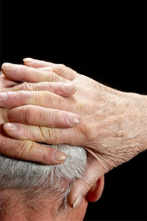 quedándose calvo - Back of Man with Hands on Head Foto de stock - Con derechos protegidos, Código: 700-02199910