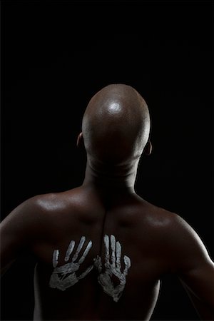 Man with Handprints on Back Stock Photo - Rights-Managed, Code: 700-02199932