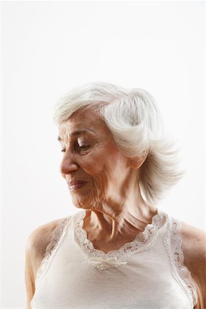 elderly portrait white background - Portrait of Woman Stock Photo - Rights-Managed, Code: 700-02199984