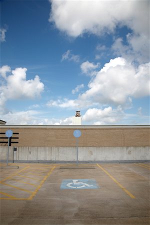 parking spot - Sur le toit du stationnement, à Houston, Texas, USA Photographie de stock - Rights-Managed, Code: 700-02200607