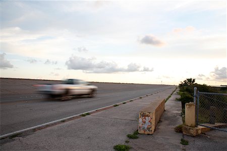 pickup truck on road - Pick-Up Truck on Road, Galveston, Texas, USA Stock Photo - Rights-Managed, Code: 700-02200656