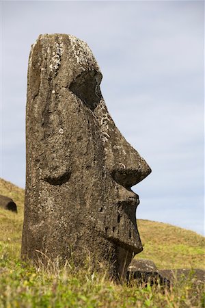 Moai, Rano Raraku, île de Pâques, Chili Photographie de stock - Rights-Managed, Code: 700-02217095