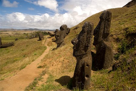 Moai, Rano Raraku, Easter Island, Chile Stock Photo - Rights-Managed, Code: 700-02217099