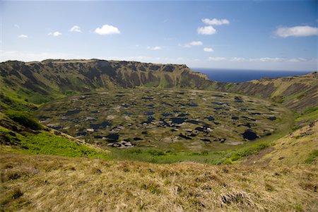 Rano Raraku, île de Pâques, Chili Photographie de stock - Rights-Managed, Code: 700-02217136