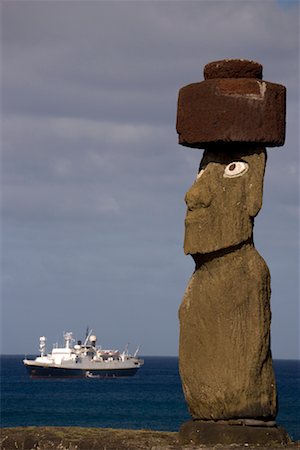 surreal space - Ahu Tahai, Easter Island, Chile Stock Photo - Rights-Managed, Code: 700-02217144