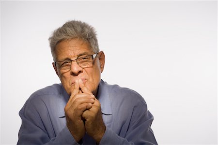 puzzled person white background - Portrait of Man Stock Photo - Rights-Managed, Code: 700-02217212