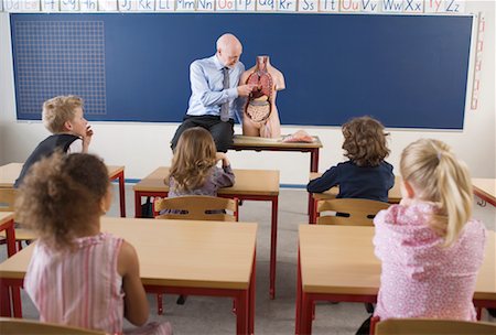 science informative - Teacher and Students in Classroom with Anatomy Manequin Stock Photo - Rights-Managed, Code: 700-02217456