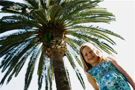 Girl Under Palm Tree, Costa Mesa, California, USA Stock Photo - Rights-Managed, Code: 700-02217544