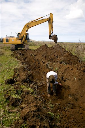 Archaeologist on Easter Island, Chile Stock Photo - Rights-Managed, Code: 700-02223124