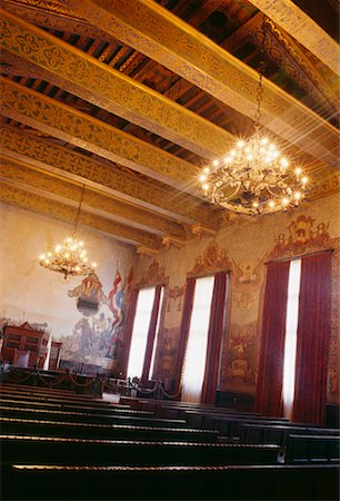 Mural Room at Santa Barbara Courthouse, Santa Barbara, California, USA Stock Photo - Rights-Managed, Code: 700-02235738