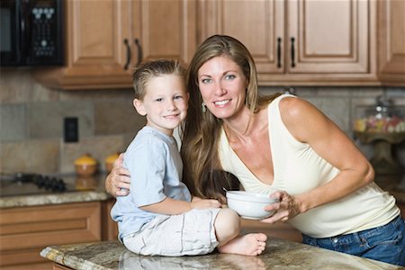 Portrait of Mother and Son in Kitchen Stock Photo - Rights-Managed, Code: 700-02231921