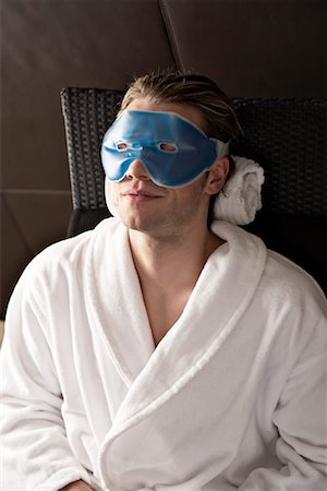 face treatment - Man Wearing Eye Mask Stock Photo - Rights-Managed, Code: 700-02245005